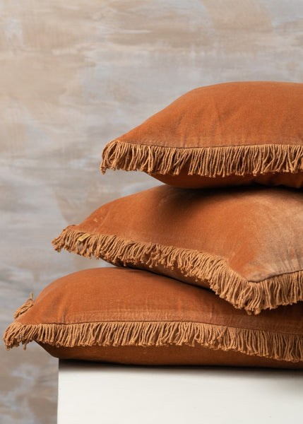 Saarde</p>Velvet Cushion Range</p>(Terracotta assorted sizes)