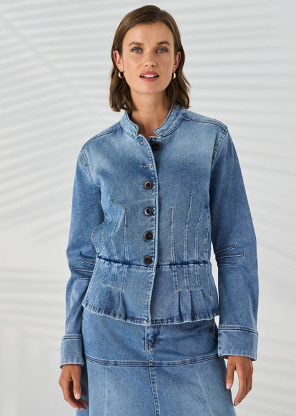 Lania<p/>Thompson Jacket</p>(Aged Indigo)