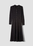Nancybird</p>Simona Long Sleeve Rib Dress</p>(Black Melange)