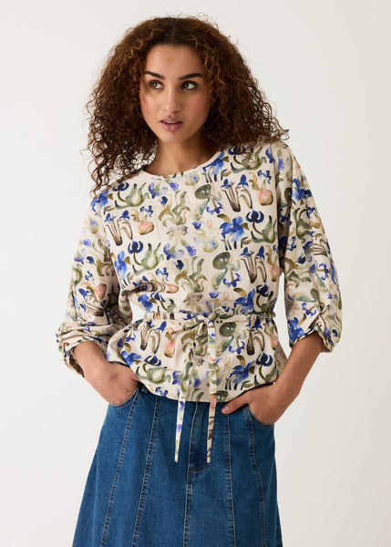 Nancybird</p>Zephyr Blouse</p>(Blue Watercolour)