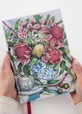Bespoke Letterpress</p>Linen Bound Journal</p>(Waratah In Blue)