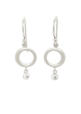 Mae</p>Circle Drop Earring</p>(Sterling Silver)