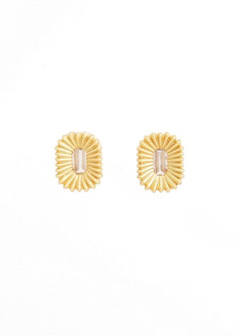 Mae</p>Radial Sunburst Earrings</p>(Gold Plated)