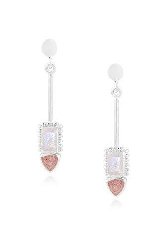 Mae</p>Quartz Dangle Earring</p>(Sterling Silver)
