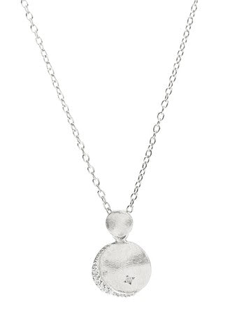 Mae</p>Petal Drop Necklace</p>(Sterling Silver)