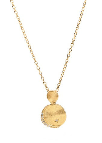Mae</p>Petal Drop Necklace</p>(Gold Plated)