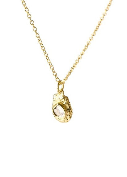 Mae</p>Polki Diamond Necklace</p>(Gold Plated Sterling Silver)