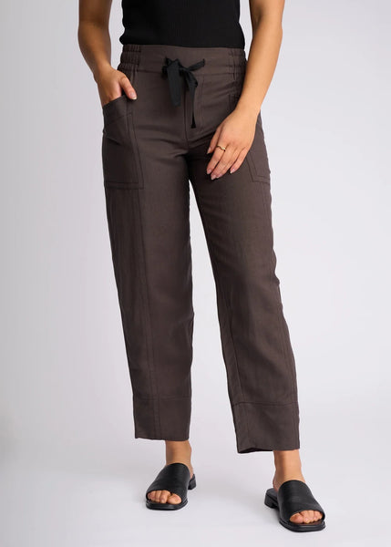 Knewe</p>Dew Barrel Leg Pant</p>(Chocolate)