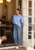 Knewe</p>Fallon Barrel Leg Jean</p>(Light Wash Denim)
