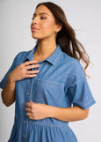 Knewe</p>Olympus Dress</p>(Washed Blue)