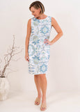 See Saw</p>Sleeveless Shift Dress</p>(Botanica Print)