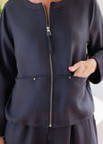 See Saw</p>Zip Jacket</p>(Navy)