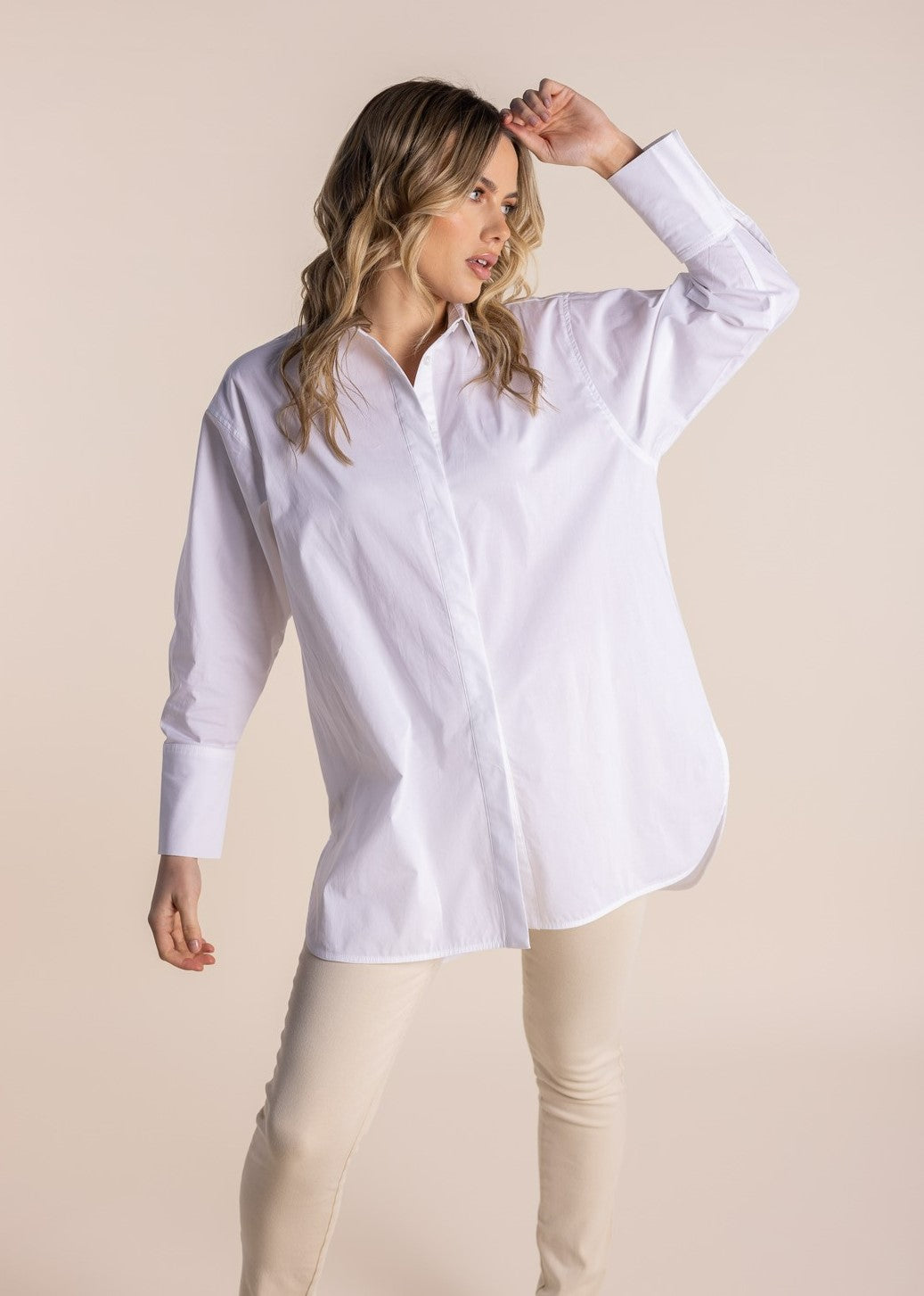 SALE  |  Two T's</p>Poplin Shirt</p>(White)