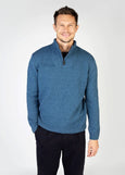 SALE  |  IrelandsEye</p>Diamond Troyer Sweater</p>(Harbour Blue)