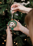 Bespoke Letterpress</p>Christmas Ornament</p>(Green Bauble)