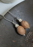 Paird</p>Olive Wood Earrings