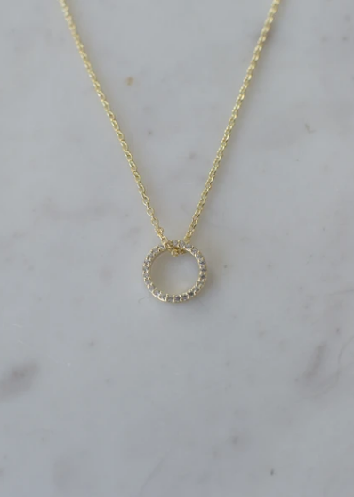 SOPHIE</p>Sparkle O Necklace</p>(Gold, Silver)